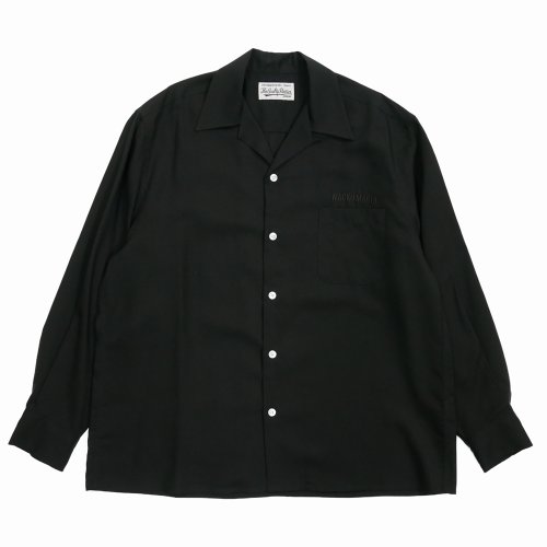 他の写真1: WACKO MARIA/50'S OPEN COLLAR SHIRT（BLACK）［50'Sオープンカラーシャツ-25春夏］