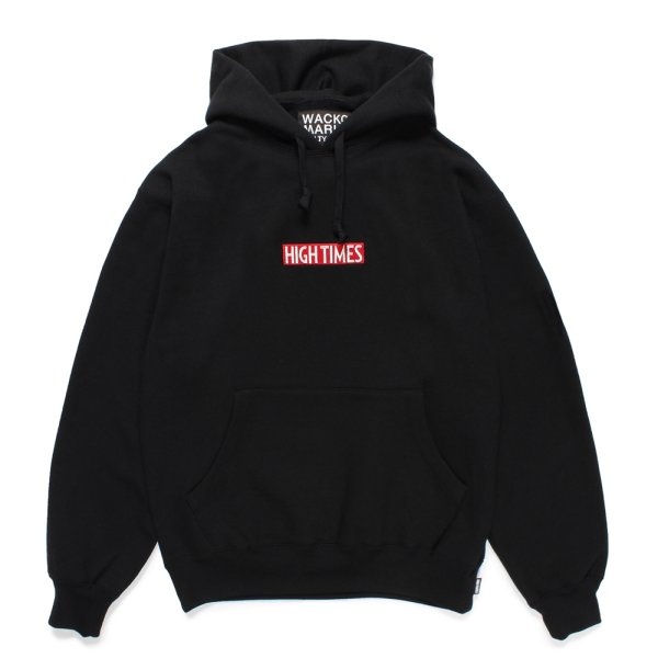 画像1: WACKO MARIA/HIGH TIMES / HEAVY WEIGHT HOODED SWEAT SHIRT（BLACK）［プルオーバーパーカー-25春夏］