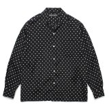 WACKO MARIA/DOTS HAWAIIAN SHIRT（BLACK）［ドットハワイアンシャツ-25春夏］