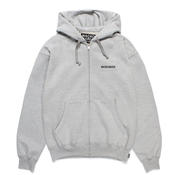 画像1: WACKO MARIA/HEAVY WEIGHT FULL ZIP HOODED SWEAT SHIRT（GRAY）［ジップアップパーカー-25春夏］