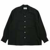 WACKO MARIA/50'S OPEN COLLAR SHIRT（BLACK）［50'Sオープンカラーシャツ-25春夏］