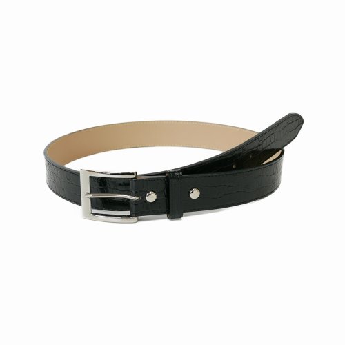 他の写真1: WACKO MARIA/CROCODILE EMBOSSED LEATHER BELT（BLACK）［レザーベルト-25春夏］