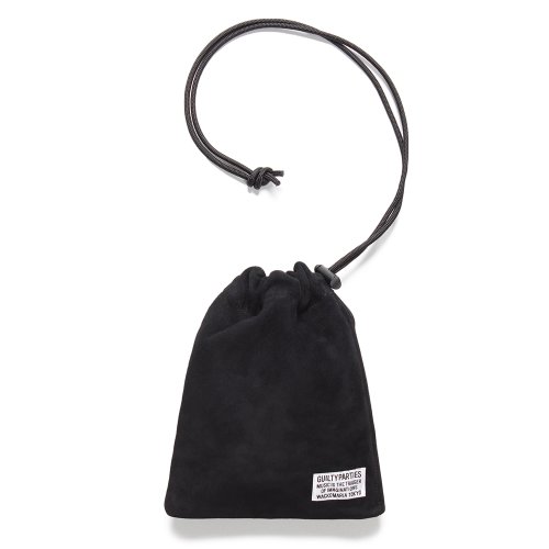 他の写真1: WACKO MARIA/SUEDE LEATHER DRAWSTRING BAG（BLACK）［スウェードレザードローストリングバッグ-25春夏］