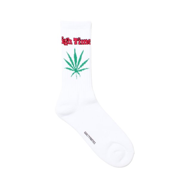 画像1: WACKO MARIA/HIGH TIMES / JACQUARD SOCKS（WHITE）［ジャガードソックス-25春夏］