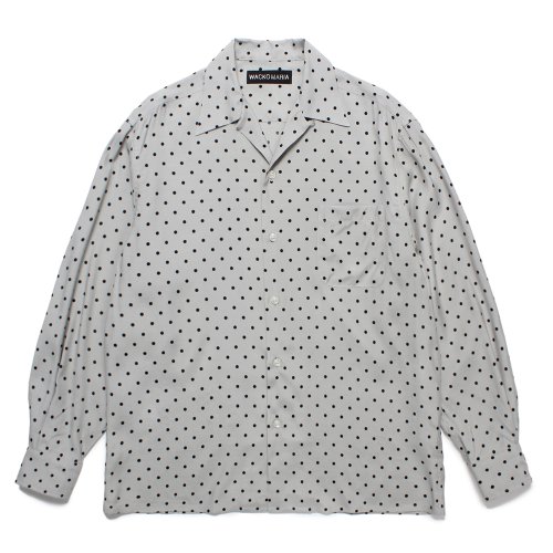 他の写真1: WACKO MARIA/DOTS HAWAIIAN SHIRT（GRAY）［ドットハワイアンシャツ-25春夏］