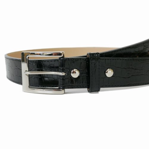 他の写真2: WACKO MARIA/CROCODILE EMBOSSED LEATHER BELT（BLACK）［レザーベルト-25春夏］