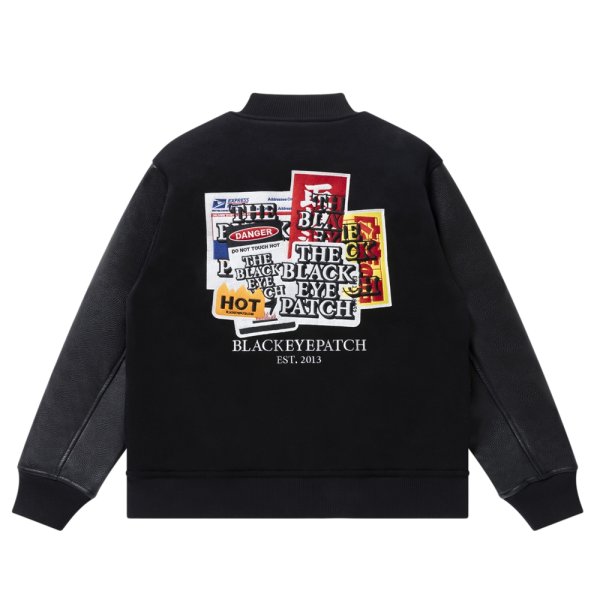 画像1: BlackEyePatch/LABEL PACK PATCHED STADIUM JACKET（BLACK）