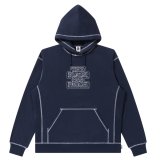 BlackEyePatch/OG LABEL OUTLINE EMBROIDERED HOODIE（NAVY）