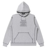 BlackEyePatch/OG LABEL OUTLINE EMBROIDERED HOODIE（HEATHER GRAY）