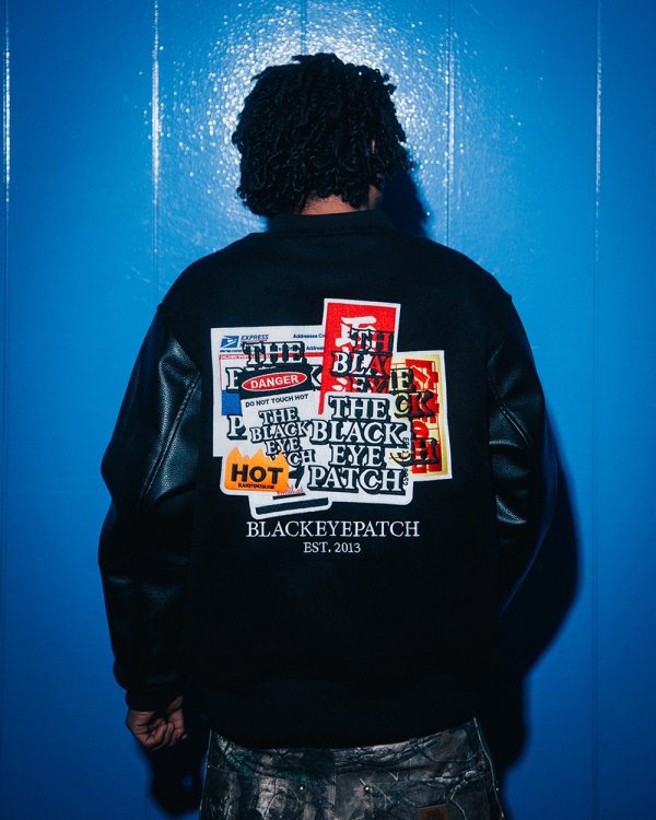 画像4: BlackEyePatch/LABEL PACK PATCHED STADIUM JACKET（BLACK）