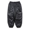 画像1: COOTIE PRODUCTIONS/Damp Coated Satin Wide Track Pants（Black）［ワイドトラックパンツ-25春夏］ (1)