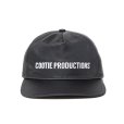 画像1: COOTIE PRODUCTIONS/Damp Coated Satin 5 Panel Cap（Black/White）［5パネルキャップ-25春夏］ (1)