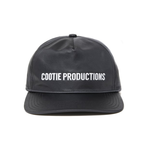 画像1: COOTIE PRODUCTIONS/Damp Coated Satin 5 Panel Cap（Black/White）［5パネルキャップ-25春夏］