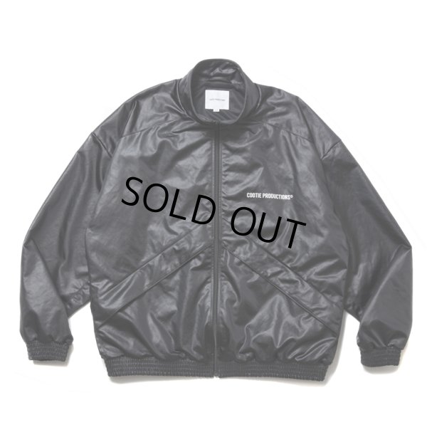 画像1: COOTIE PRODUCTIONS/Damp Coated Satin Track Jacket（Black）［トラックJKT-25春夏］