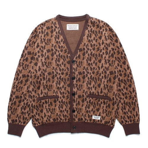 他の写真1: WACKO MARIA/LEOPARD JACQUARD KNIT CARDIGAN（BROWN）［レオパードコットンニットカーディガン-25春夏］