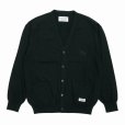 画像1: WACKO MARIA/COTTON KNIT CARDIGAN（BLACK）［コットンニットカーディガン-25春夏］ (1)