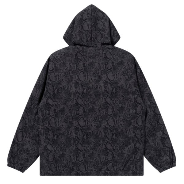 画像2: BlackEyePatch/SMALL OG PYTHON PATTERNED HOODED JACKET（BLACK）