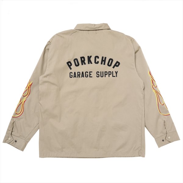 画像1: PORKCHOP/LOGO COACH JKT（BEIGE）［ロゴコーチJKT-25春夏］