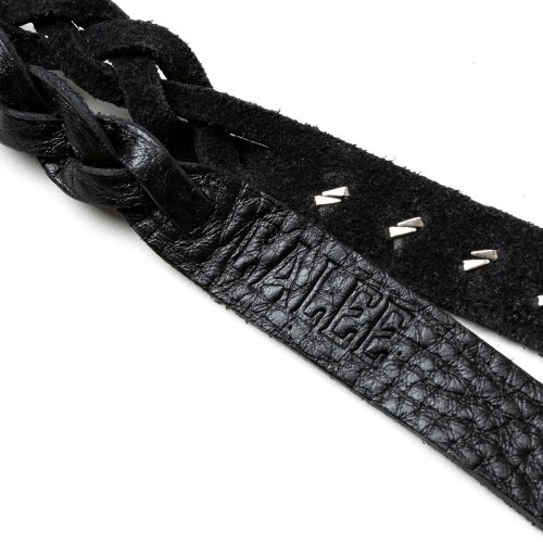 他の写真2: CALEE/STUDS & KNITTING LEATHER LONG KEY RING＜TYPE A＞（BLACK/SILVER）［レザーロングキーリング-25春夏］