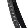 画像4: CALEE/STUDS & KNITTING LEATHER LONG KEY RING＜TYPE A＞（BLACK/SILVER）［レザーロングキーリング-25春夏］ (4)