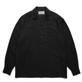 WACKO MARIA/KASURI STRIPED OPEN COLLAR SHIRT（BLACK）［カスリストライプオープンカラーシャツ-25春夏］