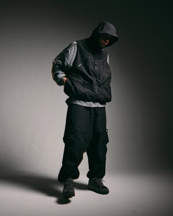 画像2: TIGHTBOOTH/RIPSTOP CARGO BALLOON PANTS（Black）［リップストップカーゴバルーンパンツ-25春夏］