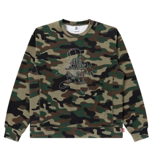 画像1: BlackEyePatch/RHINESTONE OG BOY CREW SWEAT（CAMO）