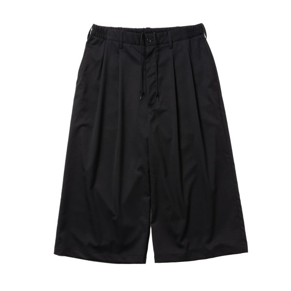 画像1: COOTIE PRODUCTIONS/Comfort Merino Saxony Shin Cut Wide Easy Trousers（Black）［シンカットワイドイージートラウザース-25春夏］