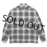 WACKO MARIA/CHECK REGULAR COLLAR SHIRT（GRAY）［チェックレギュラーカラーシャツ-25春夏］