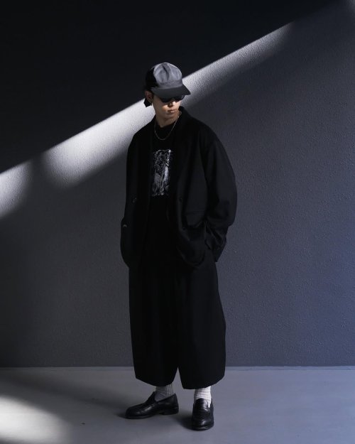 他の写真3: COOTIE PRODUCTIONS/Comfort Merino Saxony Shin Cut Wide Easy Trousers（Black）［シンカットワイドイージートラウザース-25春夏］