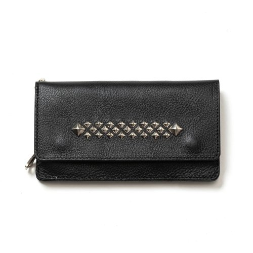 他の写真1: CALEE/STUDS LEATHER LONG WALLET（BLACK）［スタッズレザーロングウォレット-25春夏］