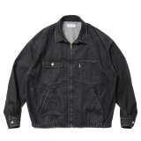 COOTIE PRODUCTIONS/Denim Zip Up Work Jacket（Black）［デニムジップワークJKT-25春夏］