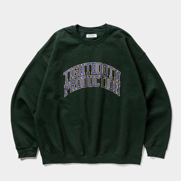 画像1: TIGHTBOOTH/COLLEGE CREW SWEAT SHIRT（Forest）［クルーネックスウェット-25春夏］