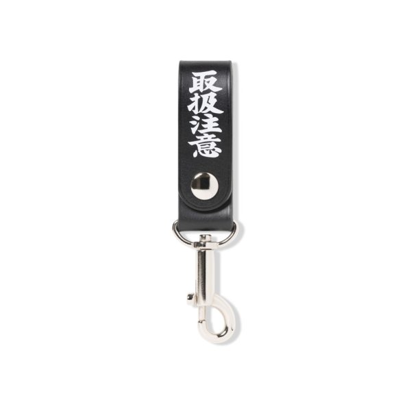 画像1: BlackEyePatch/HWC LEATHER HOOP KEYCHAIN（BLACK）