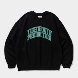 TIGHTBOOTH/COLLEGE CREW SWEAT SHIRT（Black）［クルーネックスウェット-25春夏］