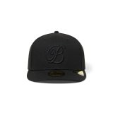 BlackEyePatch/B EMBLEM PRE CURVED NEW ERA CAP（BLACK）