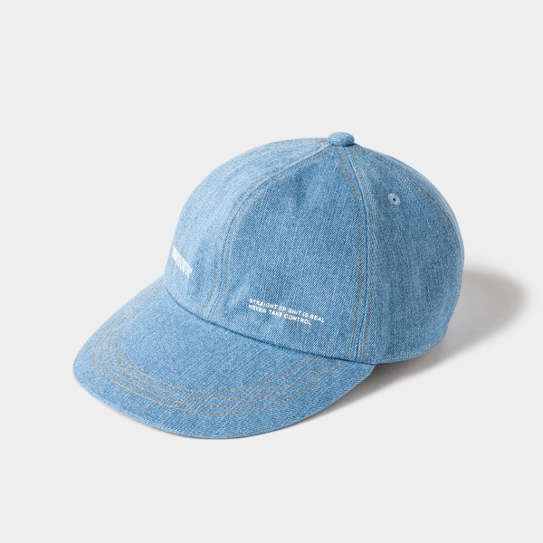 画像1: TIGHTBOOTH/LABEL LOGO DENIM 6 PANEL（Light Blue）［デニム6パネルキャップ-25春夏］