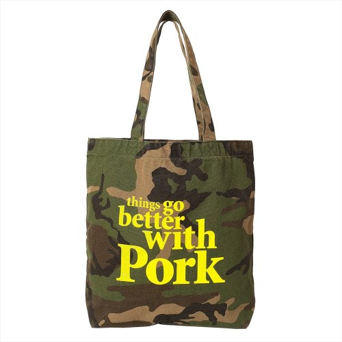 他の写真1: PORKCHOP/THINGS GO BETTER TOTE BAG（CAMO）［トートバッグ-25春夏］