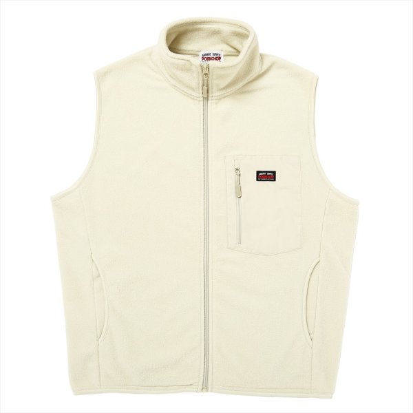 画像1: PORKCHOP/FLEECE VEST（NATURAL）［フリースベスト-25春夏］