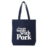 PORKCHOP/THINGS GO BETTER TOTE BAG（NAVY）［トートバッグ-25春夏］