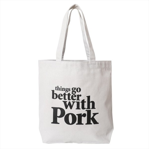 画像1: PORKCHOP/THINGS GO BETTER TOTE BAG（GRAY）［トートバッグ-25春夏］