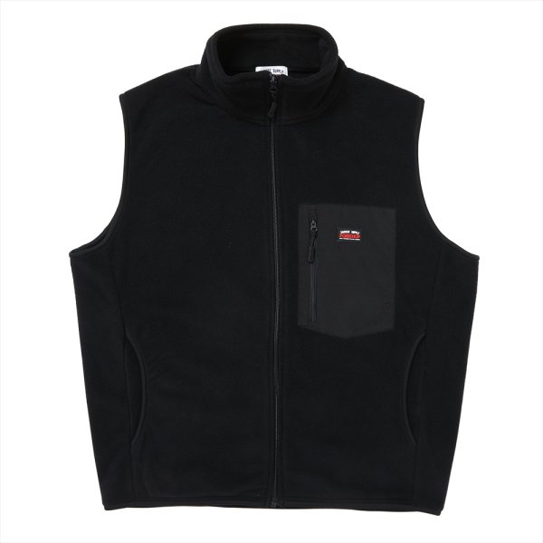 画像1: PORKCHOP/FLEECE VEST（BLACK）［フリースベスト-25春夏］