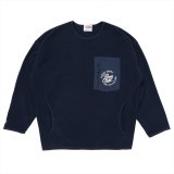 PORKCHOP/CS FLEECE SHIRT（NAVY）［フリースクルーネック-25春夏］