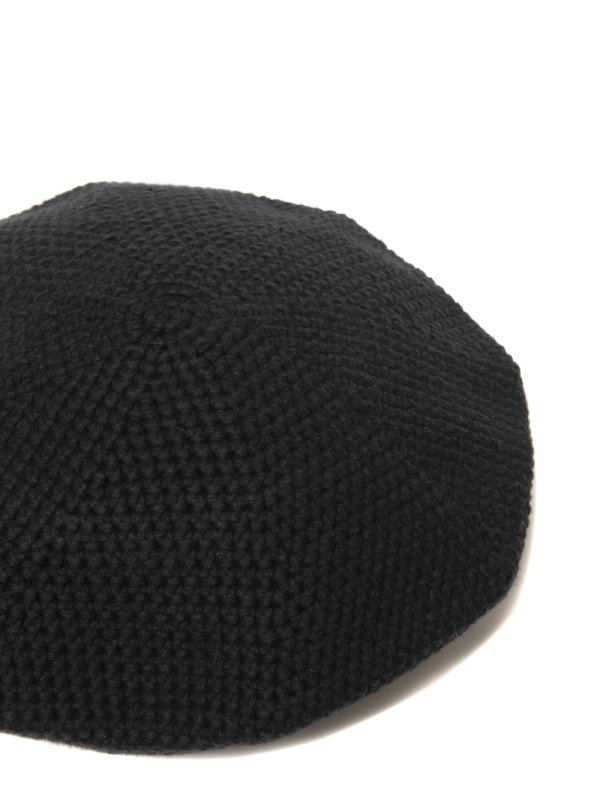 画像2: COOTIE PRODUCTIONS/Crochet Knit Beret（Black）［ニットベレー-25春夏］