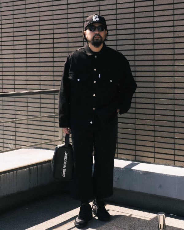 画像5: COOTIE PRODUCTIONS/Needle Punch Twill 5 Panel Cap（Black）［ニードルパンチツイル5パネルキャップ-25春夏］