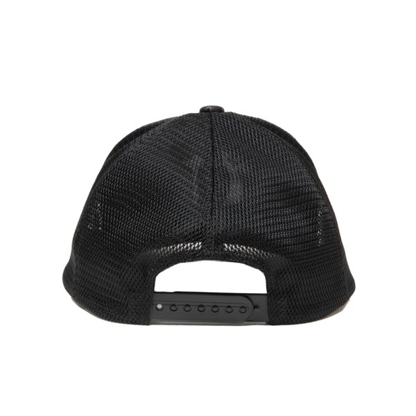 画像3: COOTIE PRODUCTIONS/Faux Leather 5 Panel Mesh Cap（Black/White）［ビーガンレザーメッシュキャップ-25春夏］