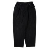 COOTIE PRODUCTIONS/Punching Faux Suede 5 Pocket Wide Easy Pants（Black）［パンチングビーガンスウェードワイドイージーパンツ-25春夏］