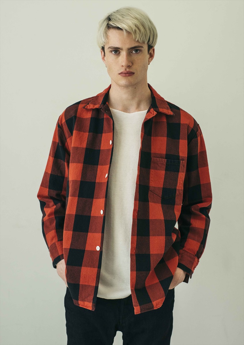 Rottweiler Used Block Check Shirt ブルー Off ユーズドブロックチェックシャツ 17秋冬 Jonas