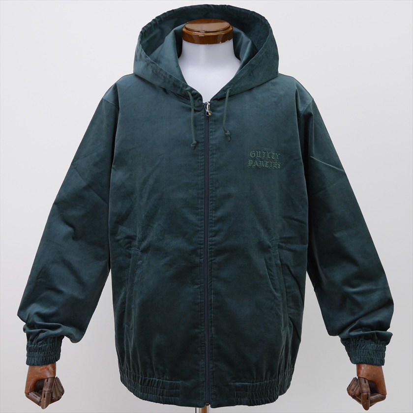 velour hooded jacket