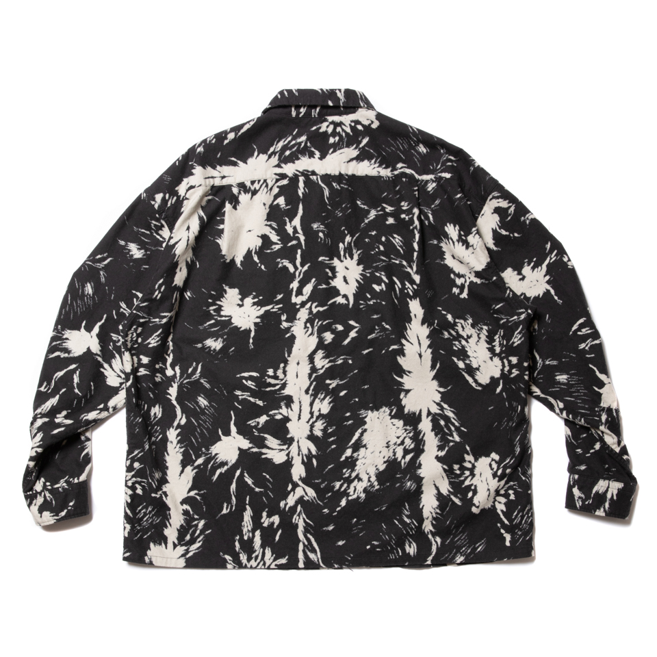 Cootie Wolf Print Nel Open Collar Shirt コールブラック ウルフ柄ネルオープンカラーシャツ 秋冬 Jonas